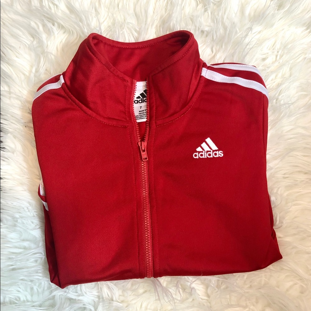 ***Girls Adidas zip up jacket size 7